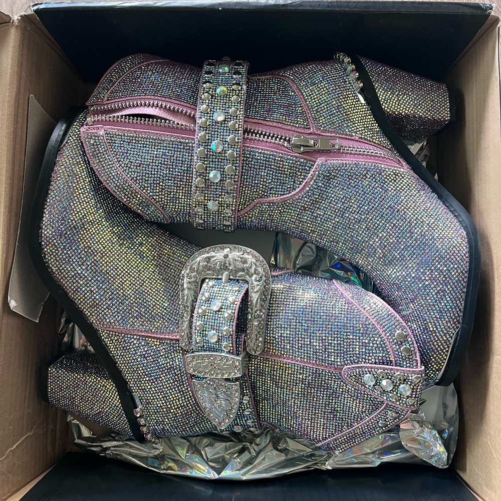 Dollhouse Glittering Pink Boot from Dollskill.com